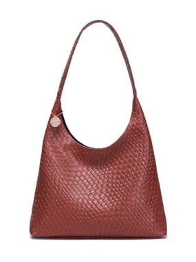 Woven Faux Leather Tote Bag for Women, Large Slouchy Shoulder Hobo Handbag with